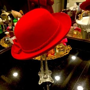 Pretty Red Felt Hat!